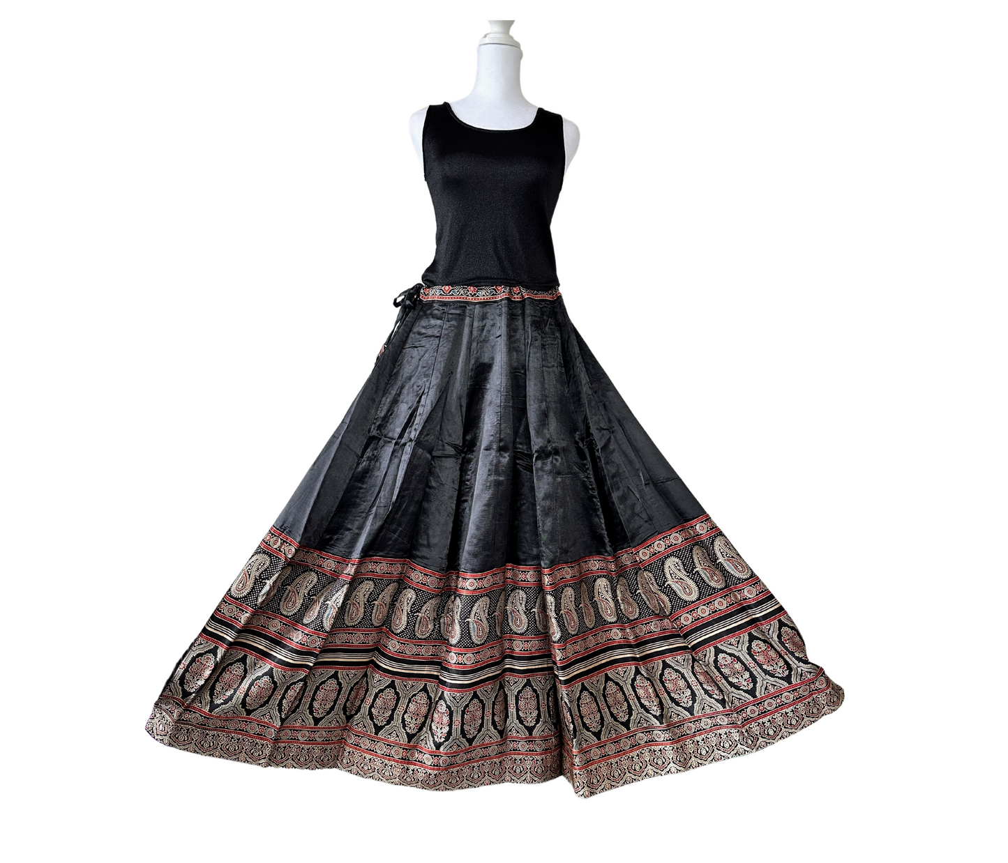 Indian Silk Border Lehenga Skirt