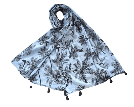 Blue-Palm-Tree-Cotton-Scarf-1