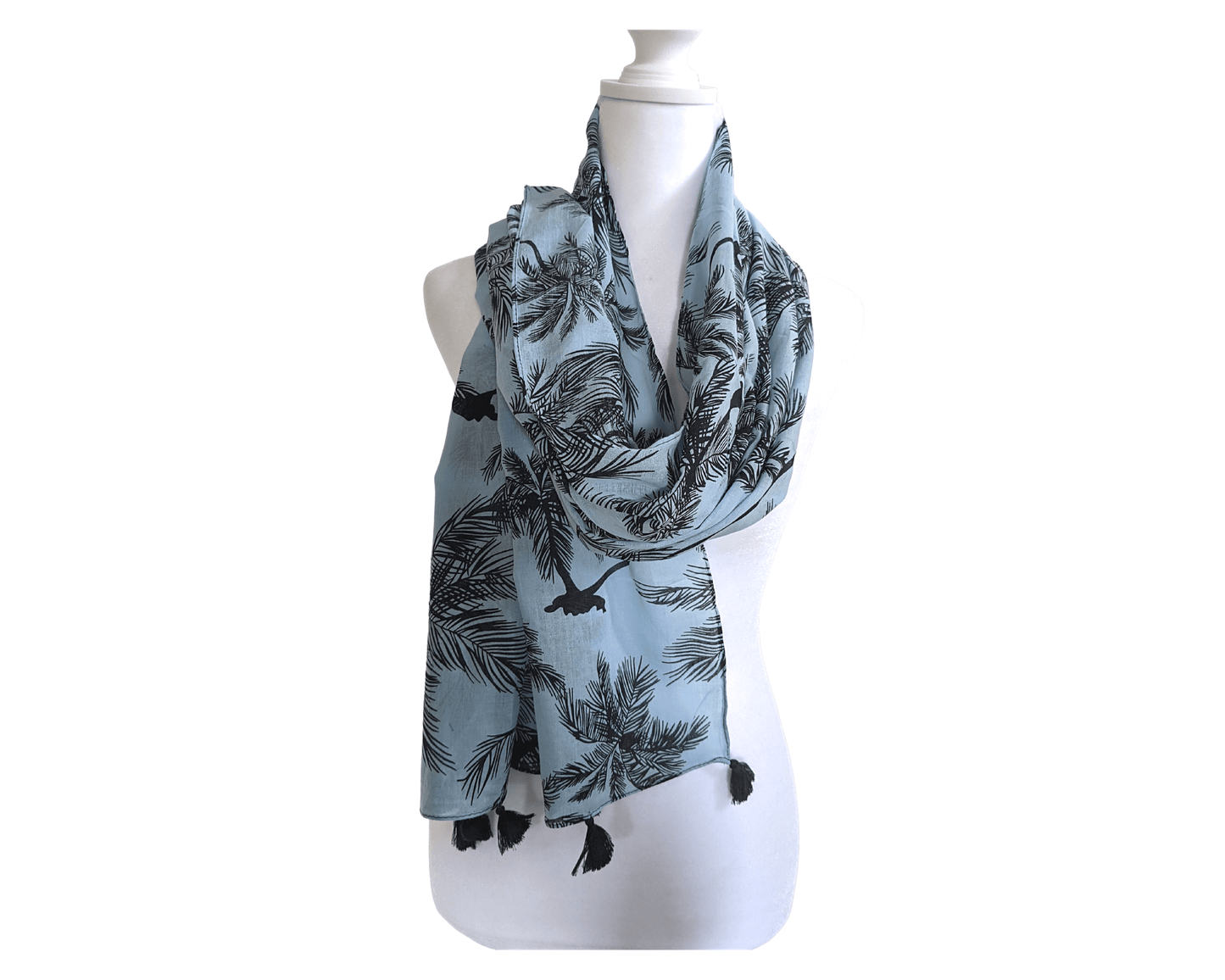 Blue-Palm-Tree-Cotton-Scarf-4
