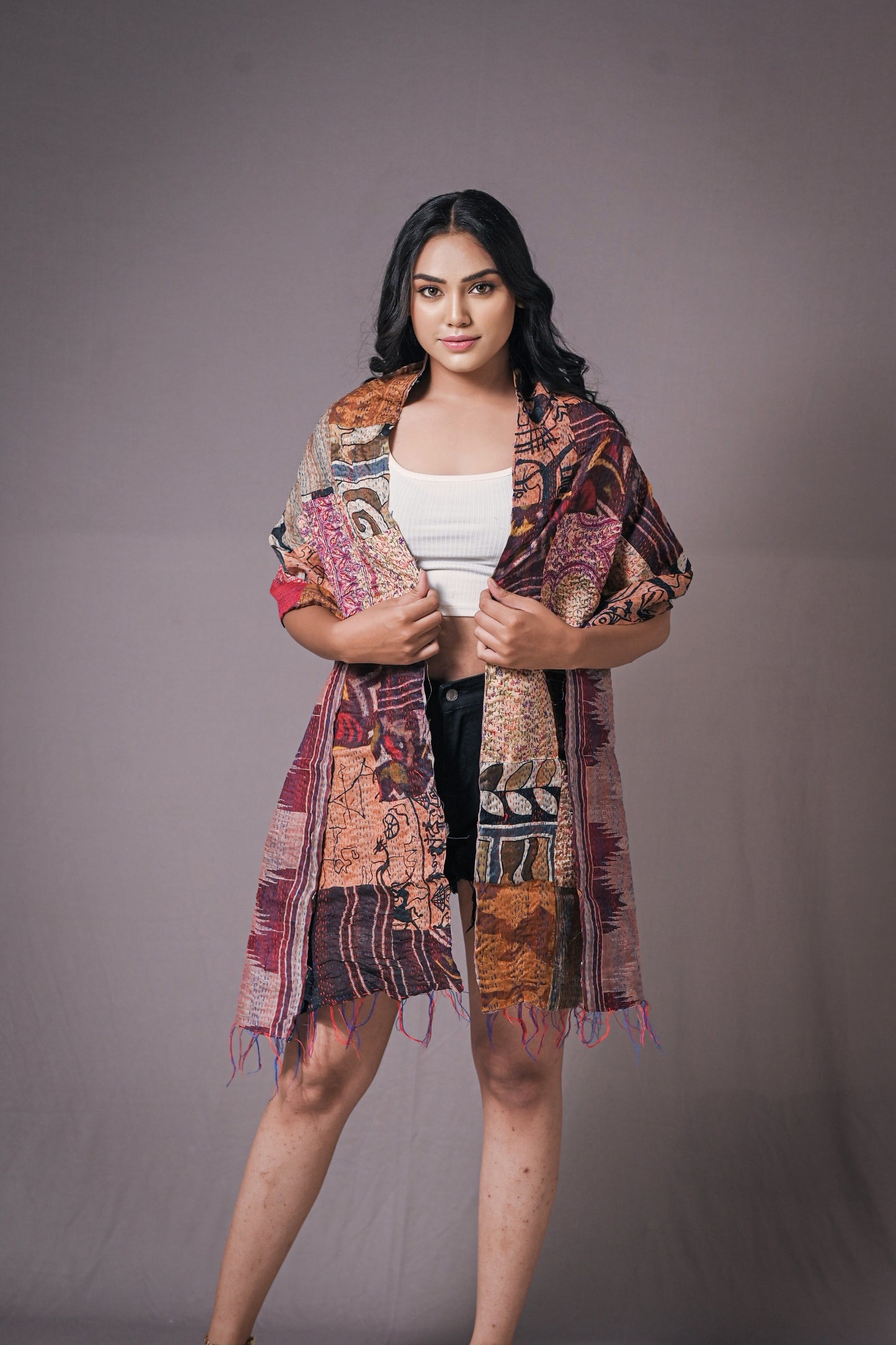 Reversible Upcycled Silk Scarf - Craft Bazaar