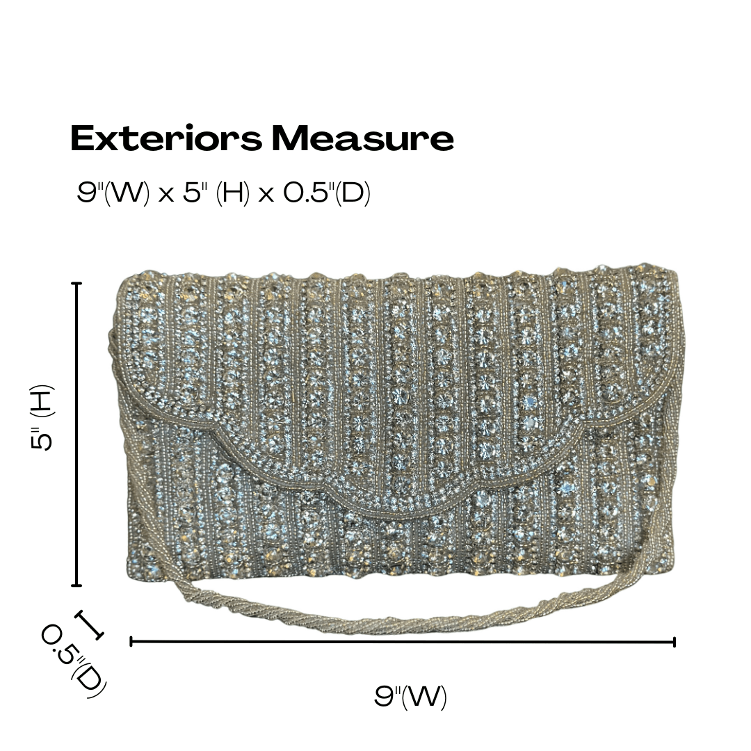 Crossbody Crystal Beaded Bag - Craft Bazaar