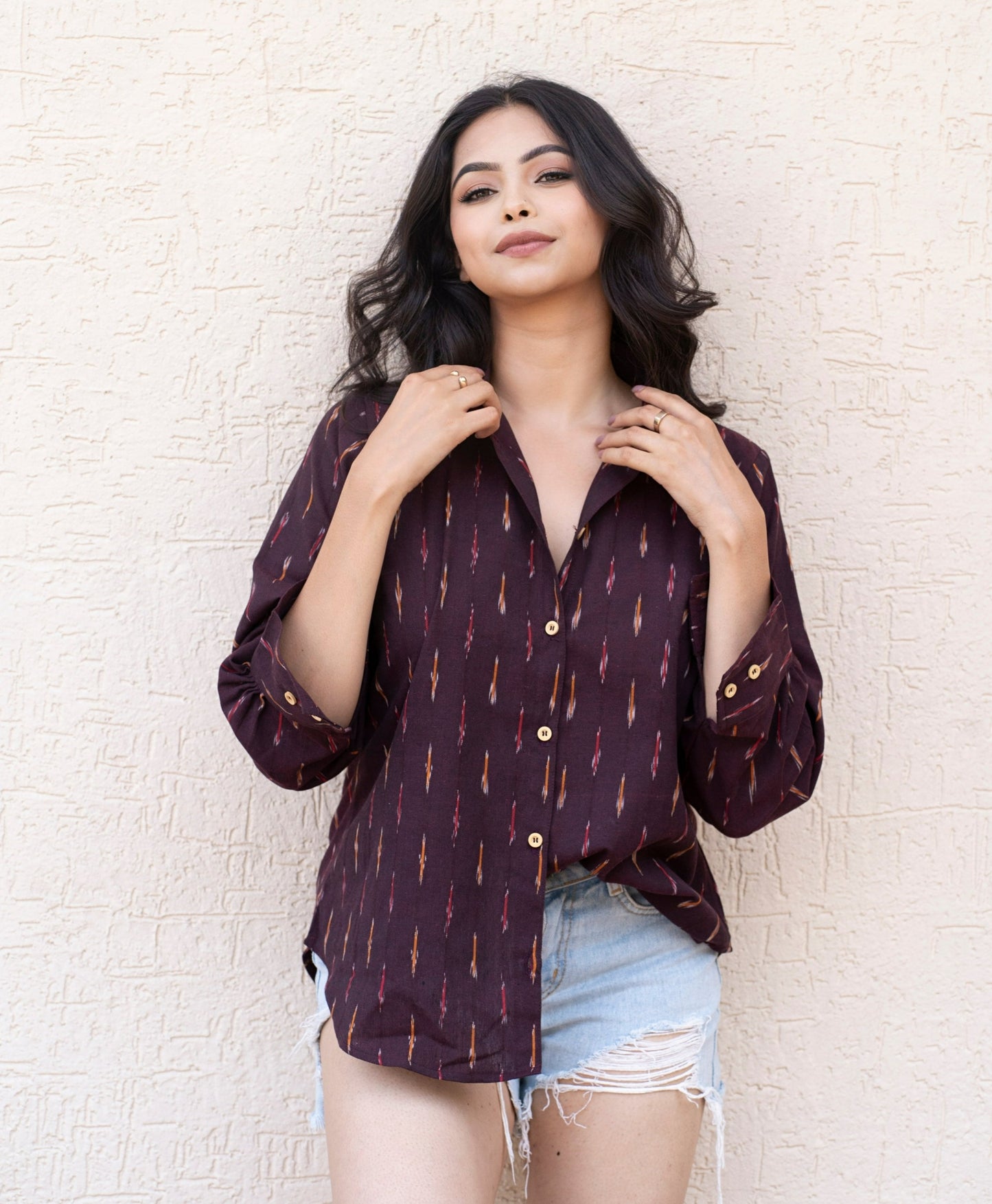 Stylish Women Button Down Shirt Long Sleeves for Summer