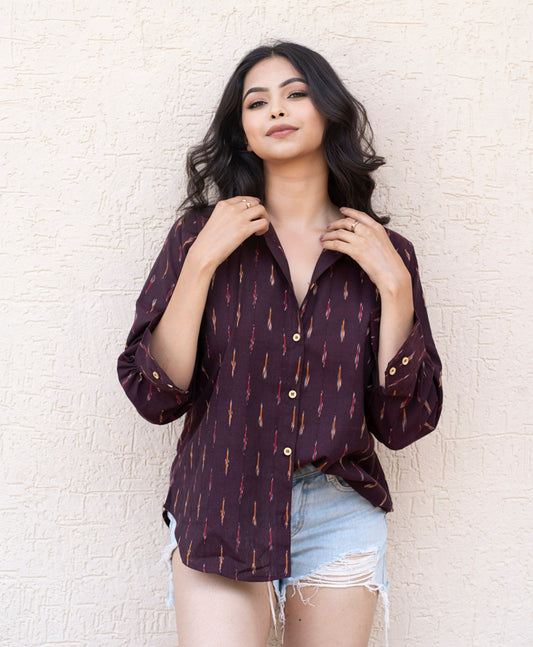 Stylish Women Button Down Shirt Long Sleeves for Summer