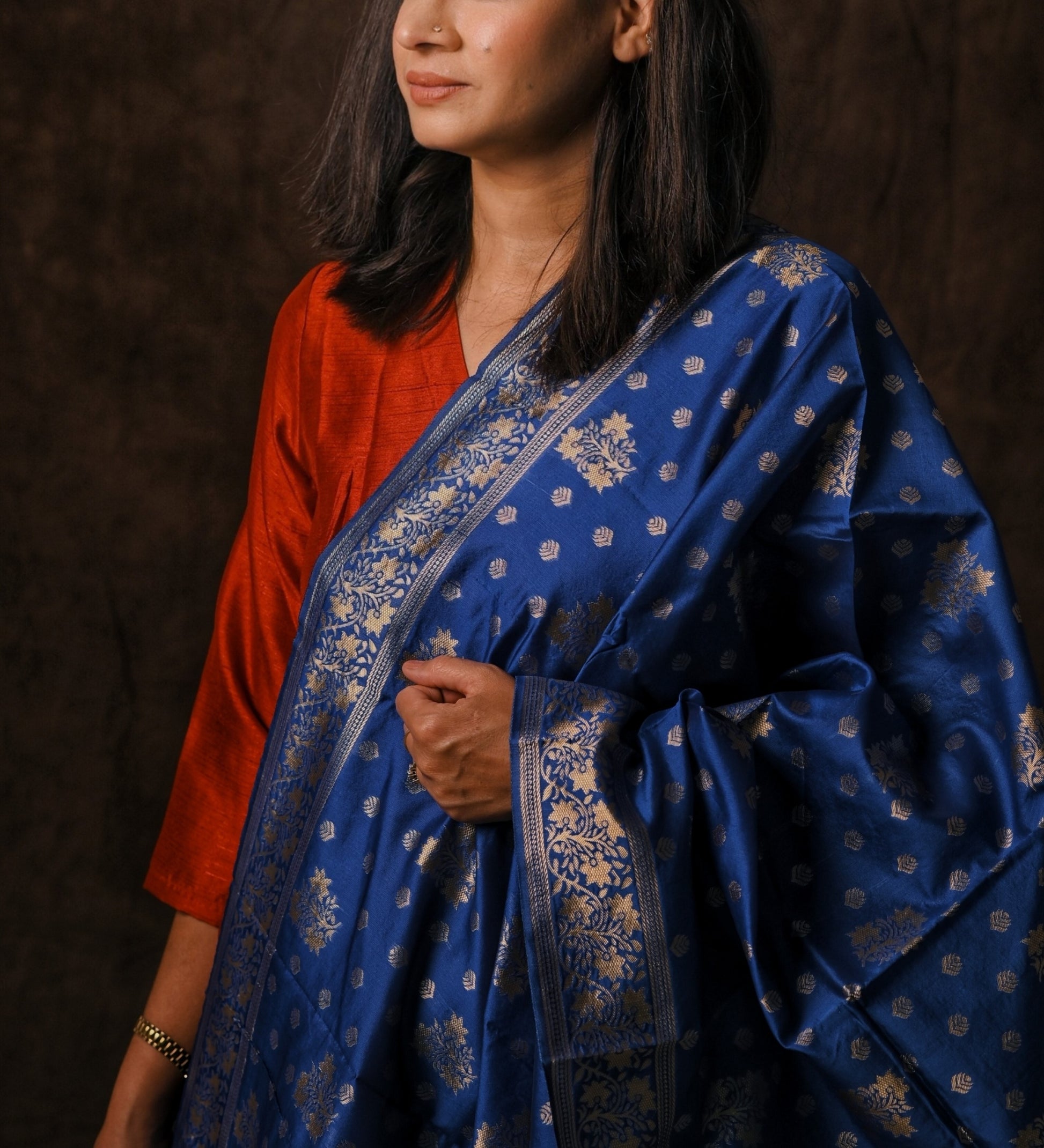 Women Banarasi Silk Dupatta - Craft Bazaar