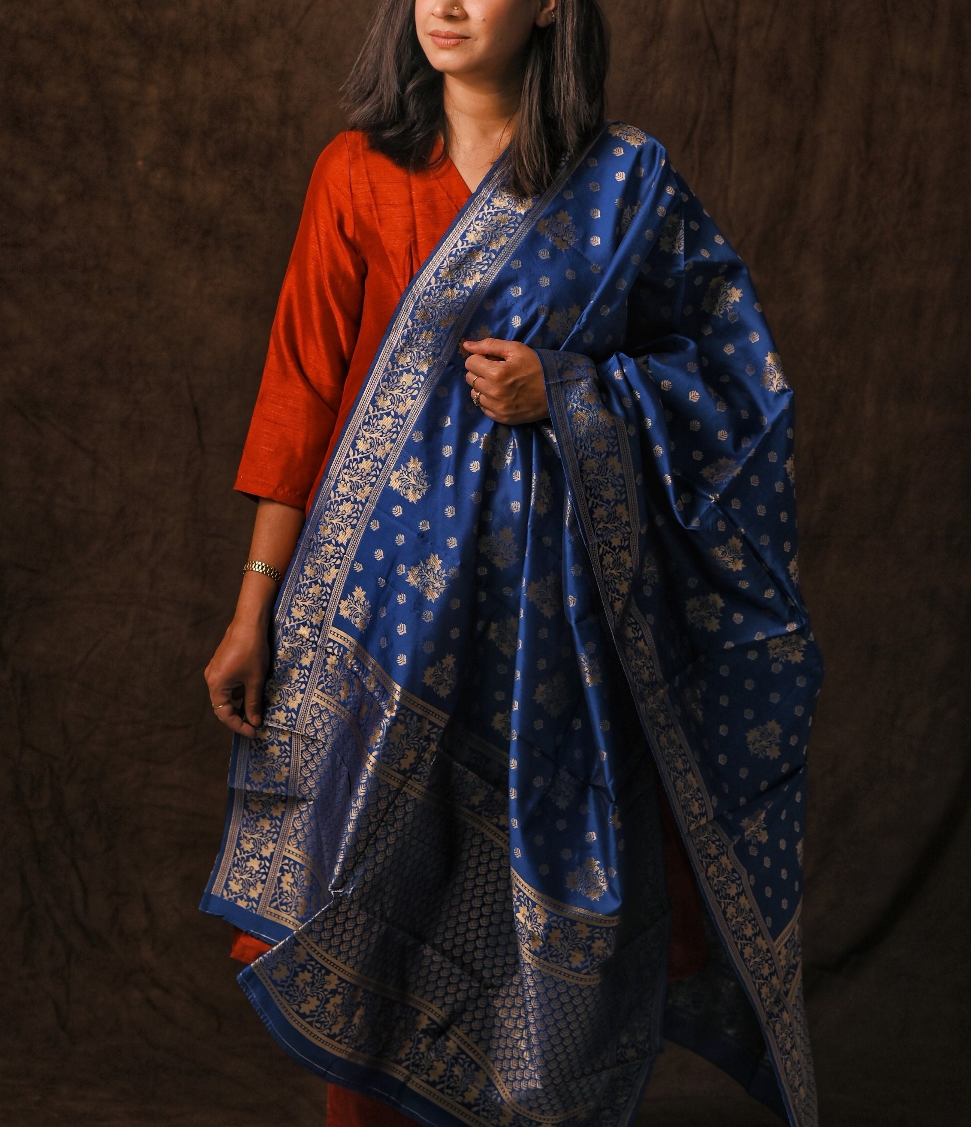 Women Banarasi Silk Dupatta - Craft Bazaar