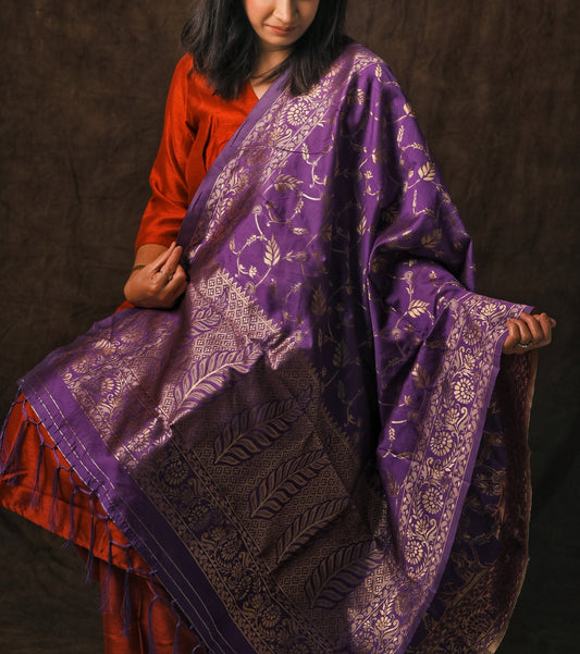 Women Banarasi Silk Dupatta - Craft Bazaar 