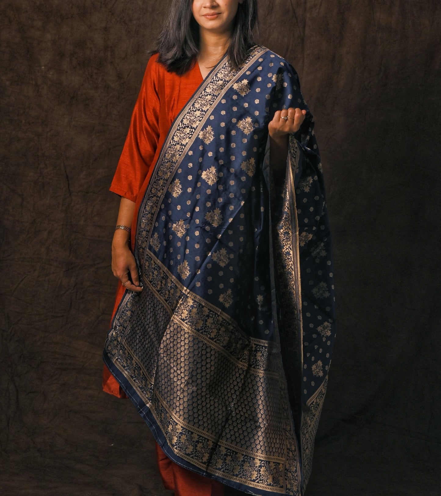 Women Banarasi Silk Dupatta - Craft Bazaar