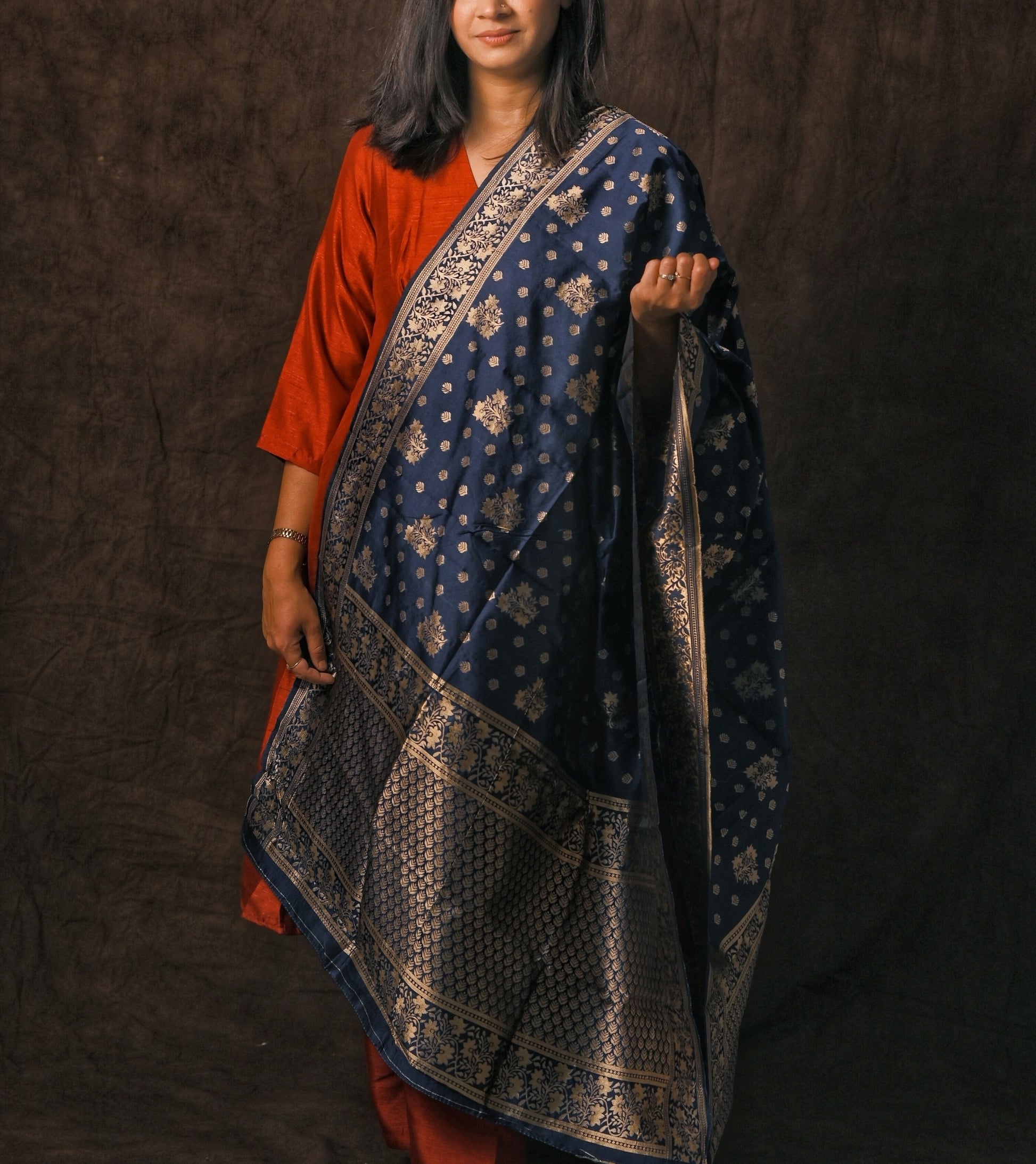 Women Banarasi Silk Dupatta - Craft Bazaar