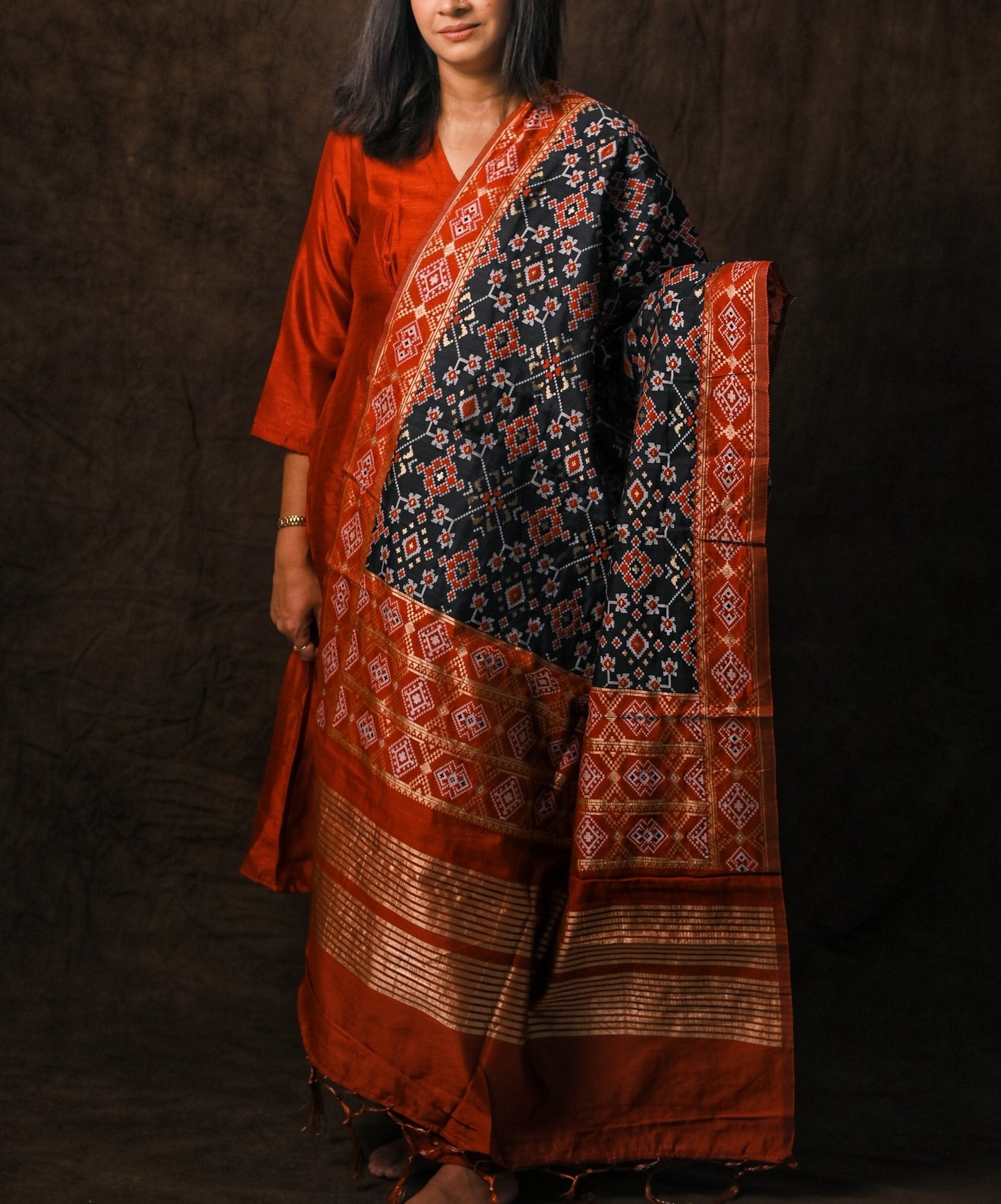 Women Patola Silk Dupatta - Craft Bazaar
