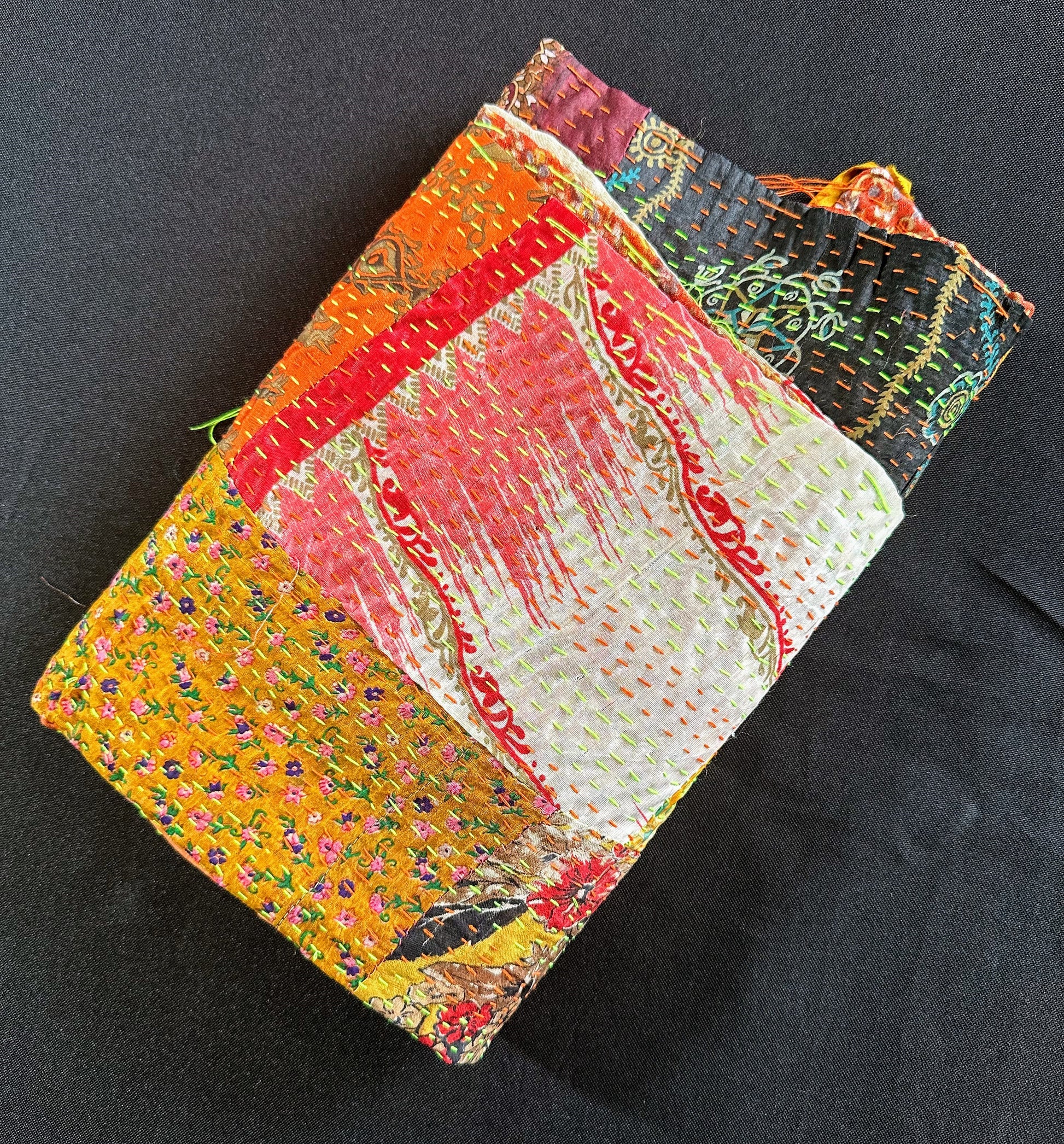 Reversible Upcycled Silk Scarf - Craft Bazaar