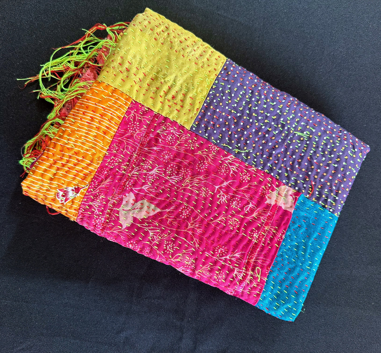 Reversible Upcycled Silk Scarf - Craft Bazaar