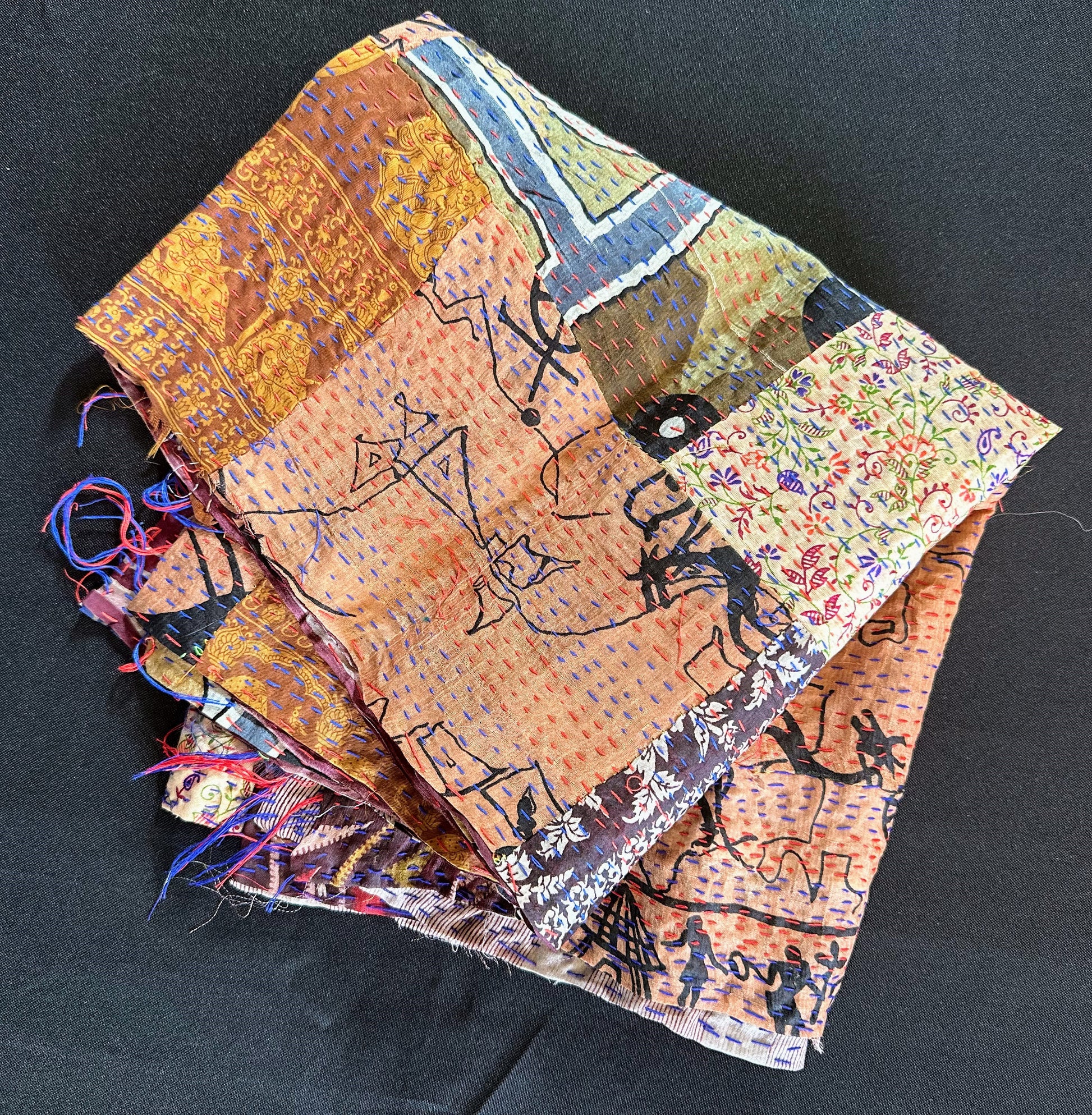 Reversible Upcycled Silk Scarf - Craft Bazaar 