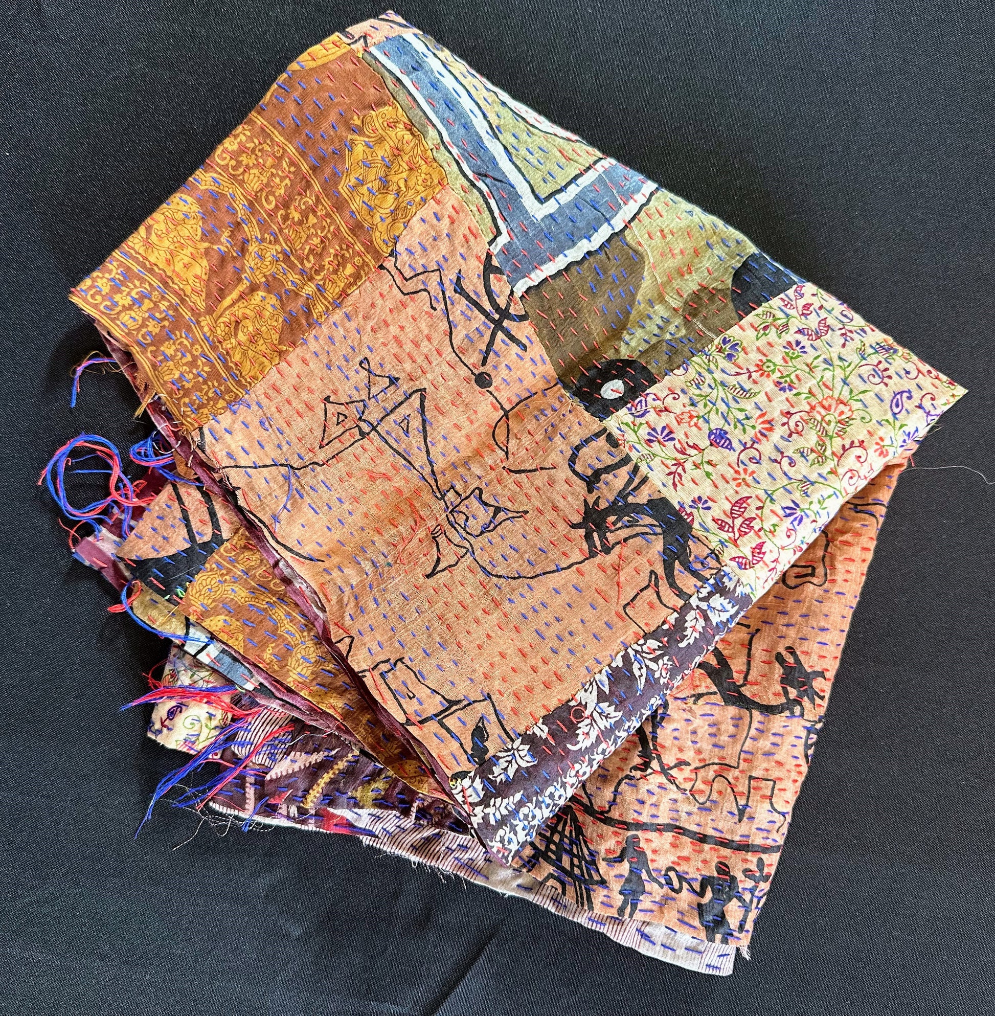 Reversible Upcycled Silk Scarf - Craft Bazaar