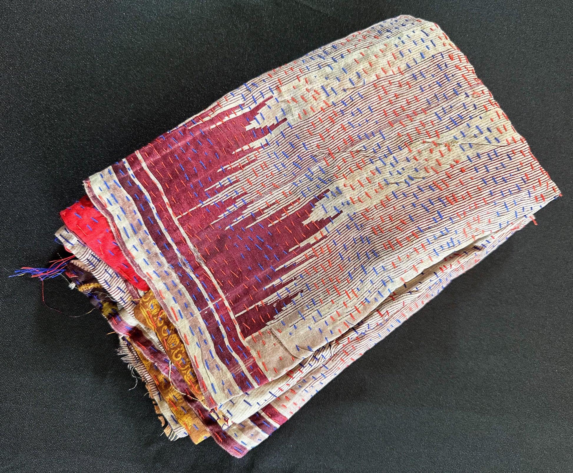 Reversible Upcycled Silk Scarf - Craft Bazaar