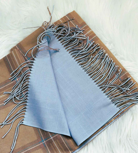 Pure Wool Unisex Reversible Shawl - Craft Bazaar