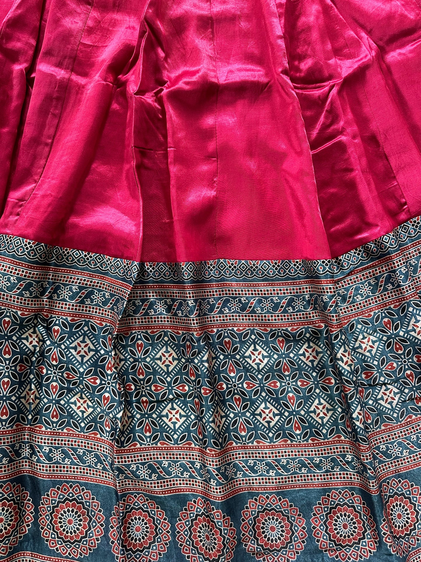 Indian Silk Border Lehenga Skirt