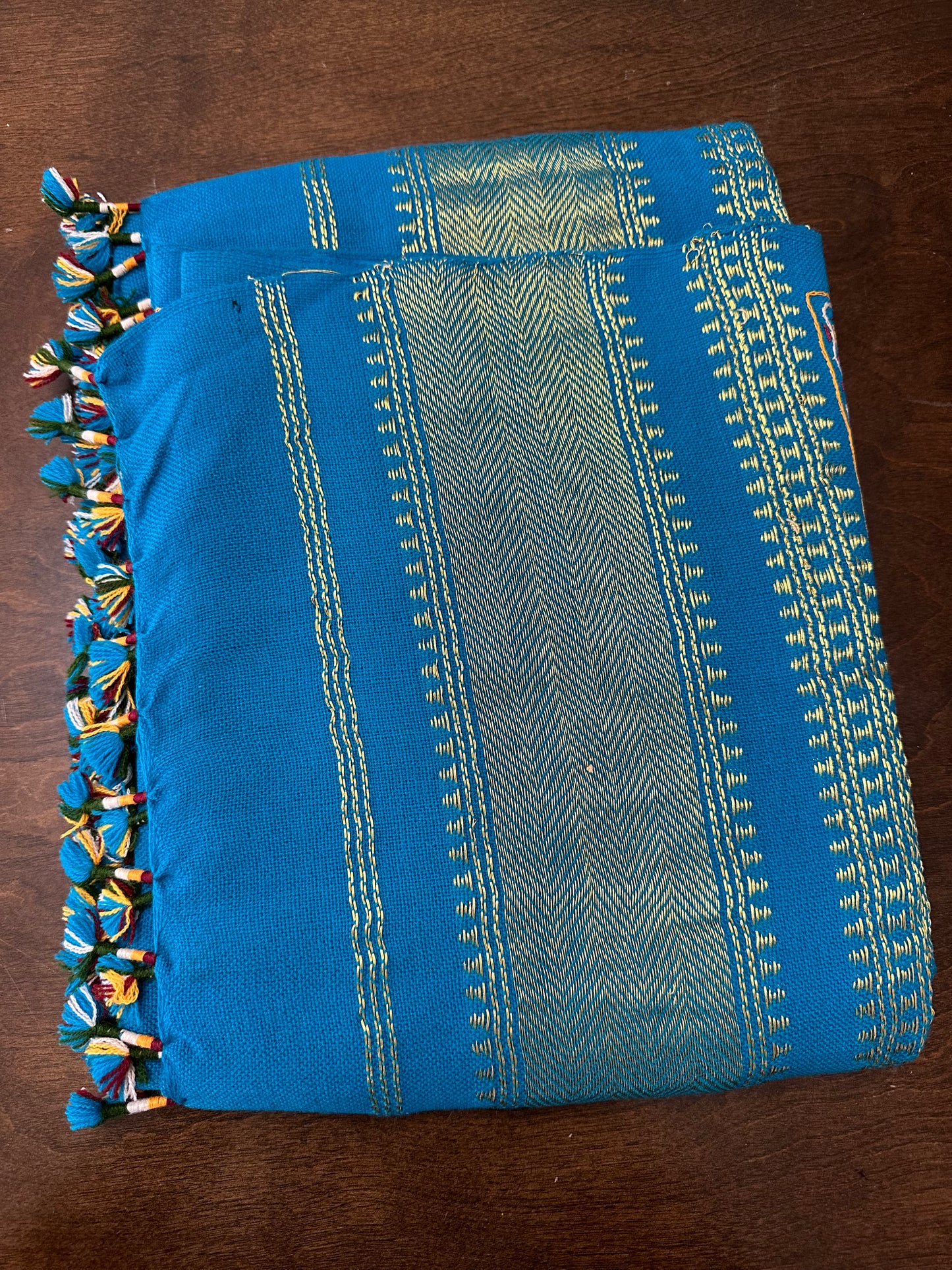 Hand Woven, Unique Kutchi Embroidery Mirror Work Shawl - Craft Bazaar