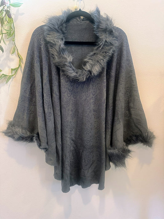 Merino Wool Dress Style Poncho For Women