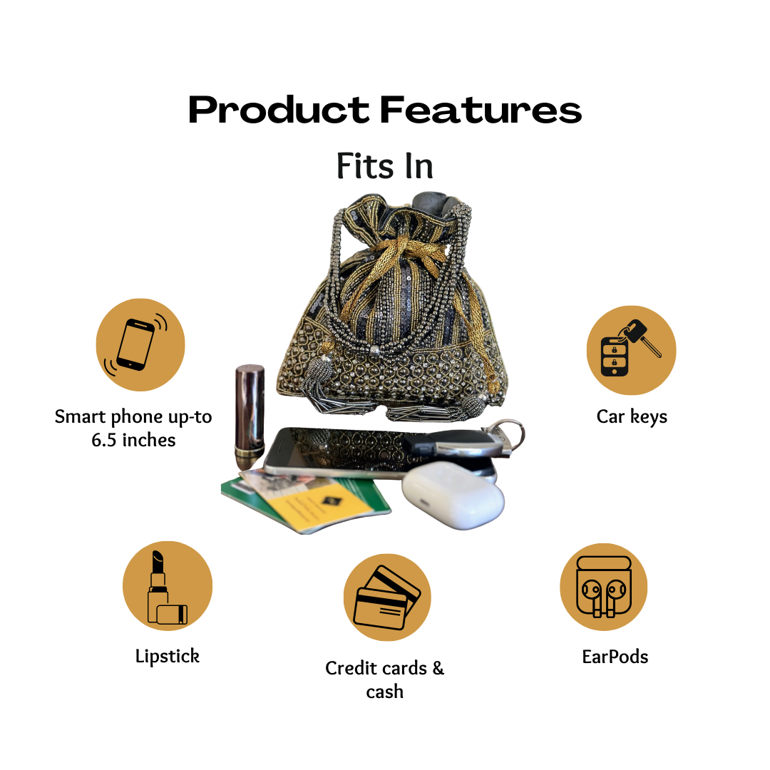 Handmade Fashion Indian Potli Bag - Craft Bazaar