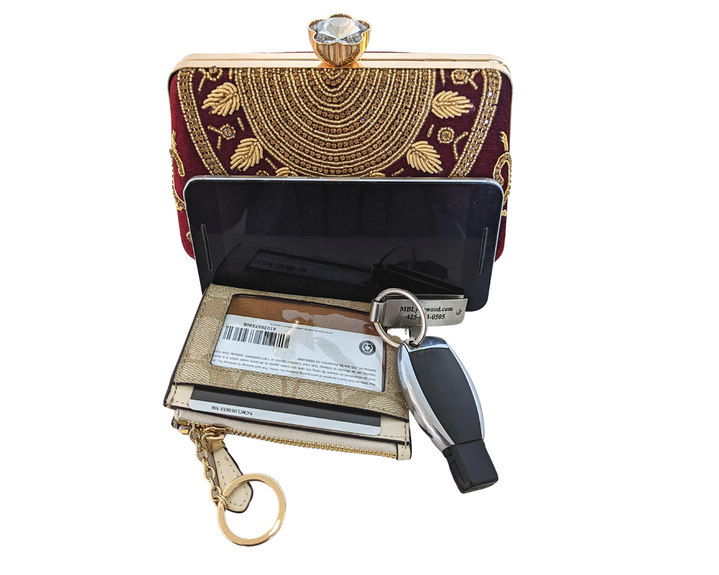 Maroon Luxury Bags, Clutch Purse For Women