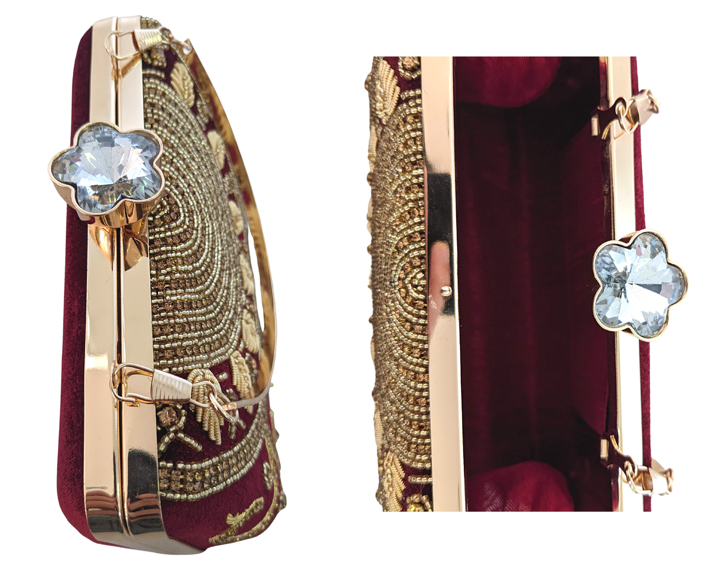 Maroon Luxury Bags, Clutch Purse For Women