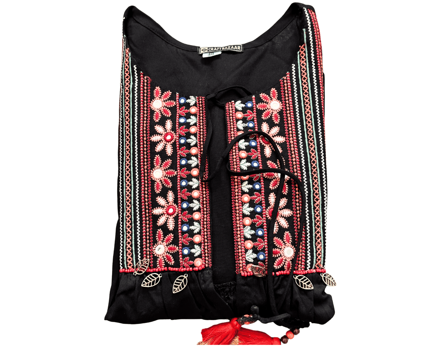 Bohemian-Kutch-Embroidered-Black-Shrug-4