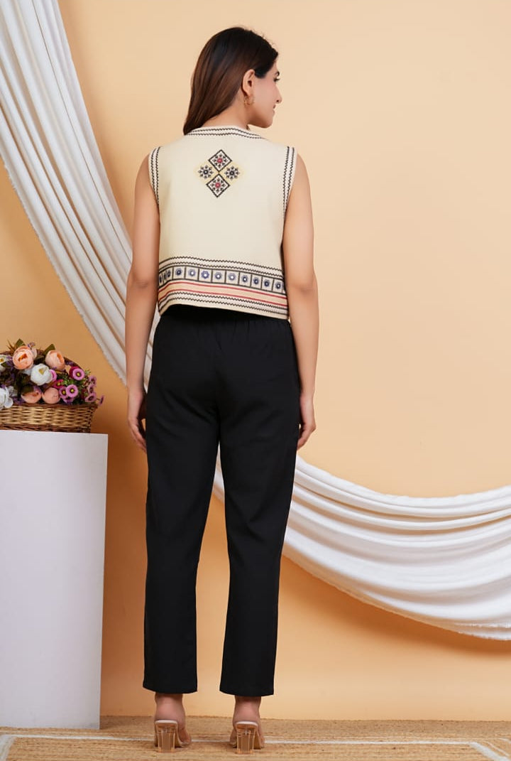 Cotton Indian Ethnic Garba Dandiya Sleeveless Jacket