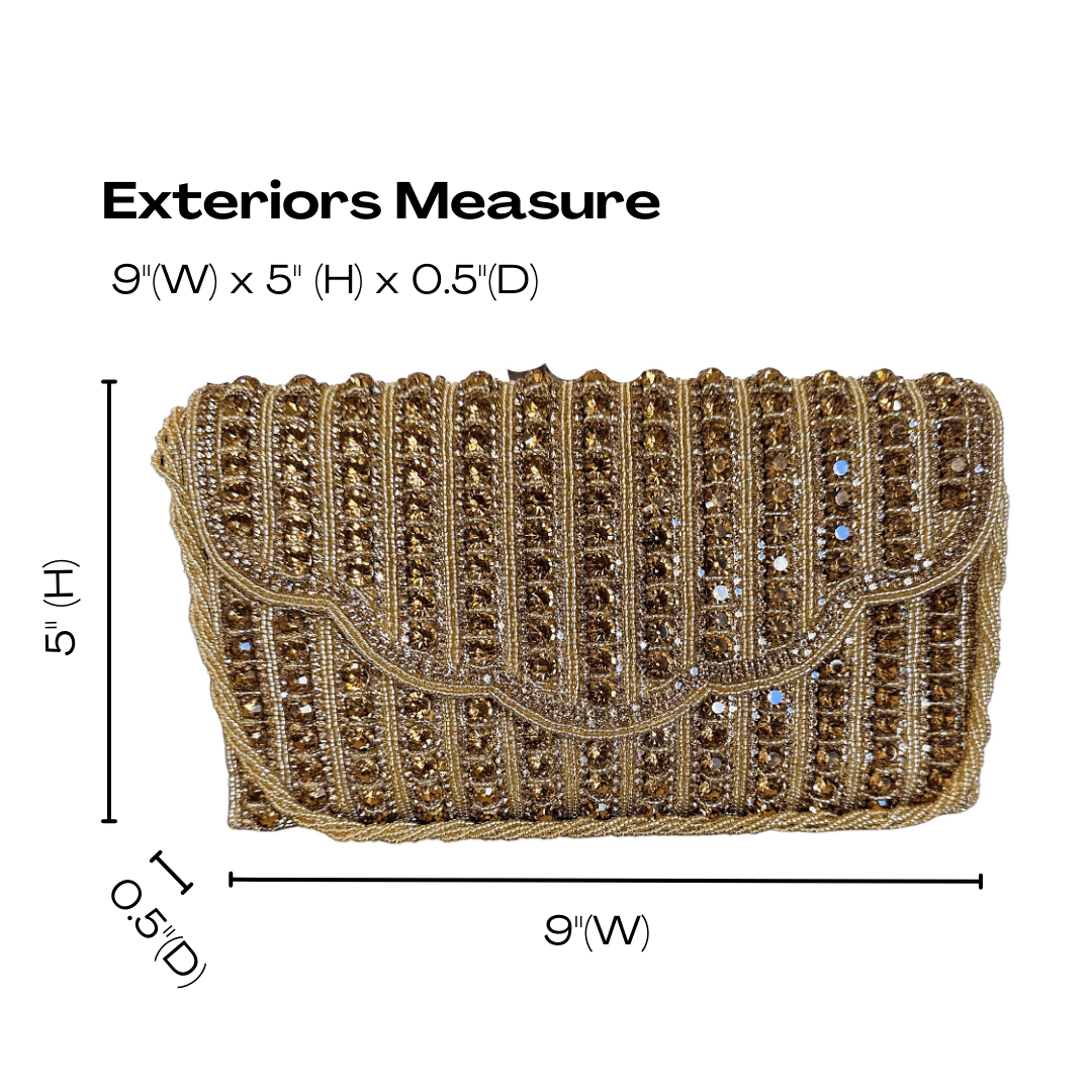 Crossbody Crystal Beaded Bag - Craft Bazaar