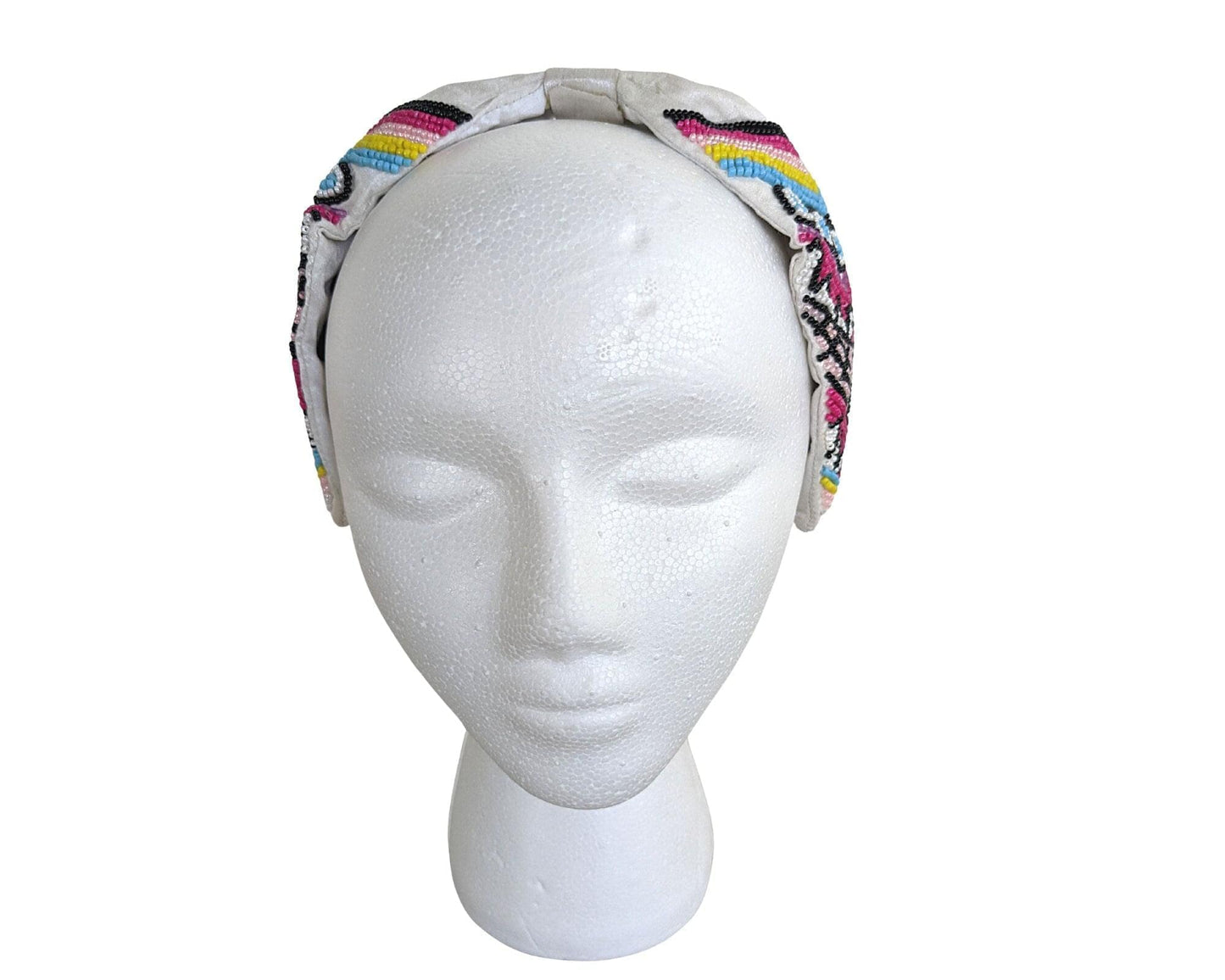 Colorful-Beaded-Silk-Headband-[White]-7