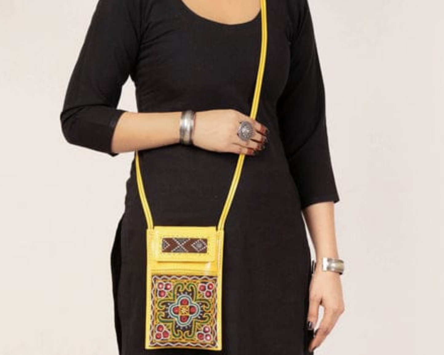 Leather Mobile Sling Bag - Craft Bazaar