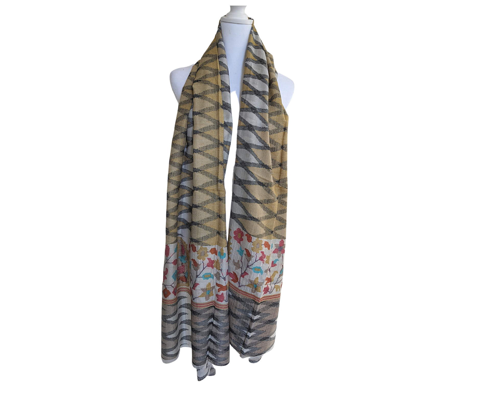 Feather-Light-Pashmina-Shawl-Yellow-4