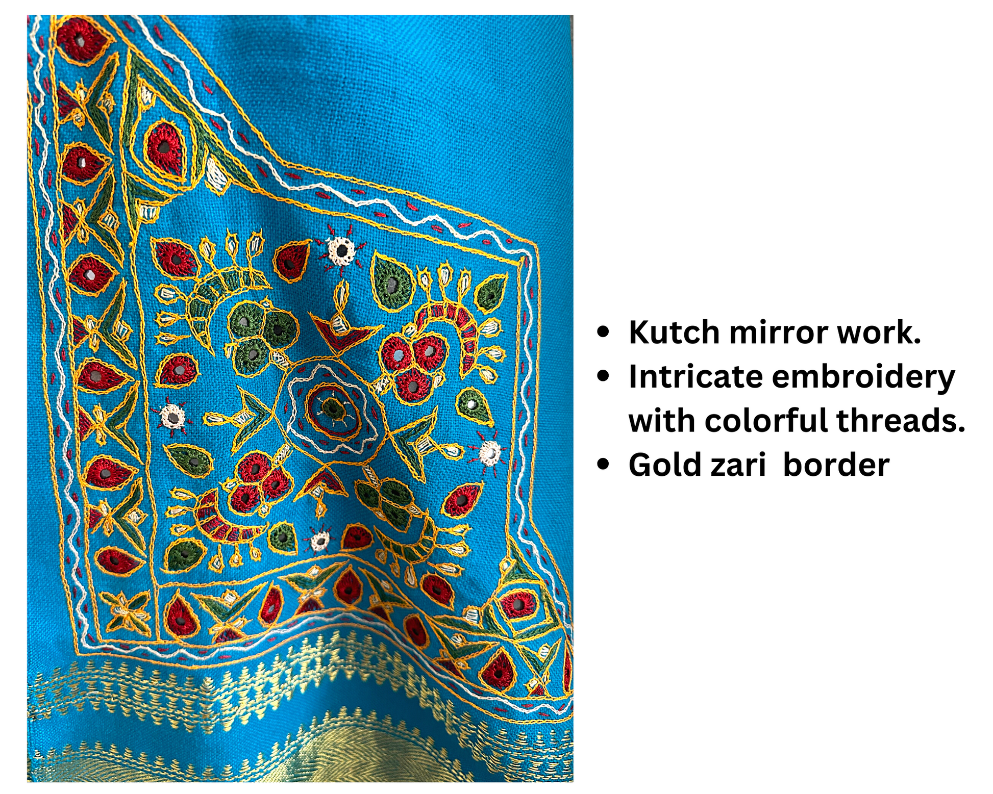 Kutch Embroidery Pure Wool Shawls - Craft Bazaar