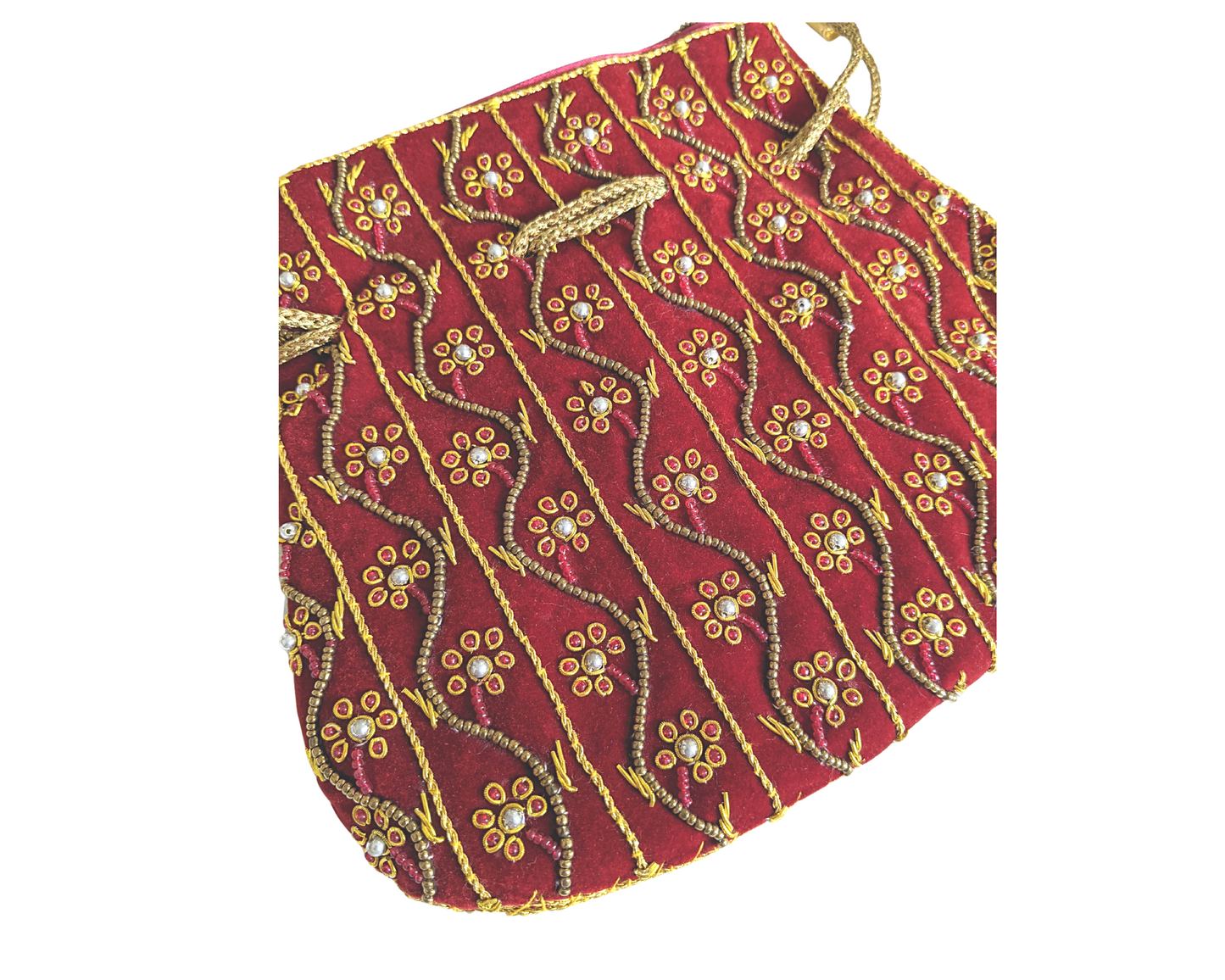 Indian Potli Bag, Velvet Bag - Craft Bazaar