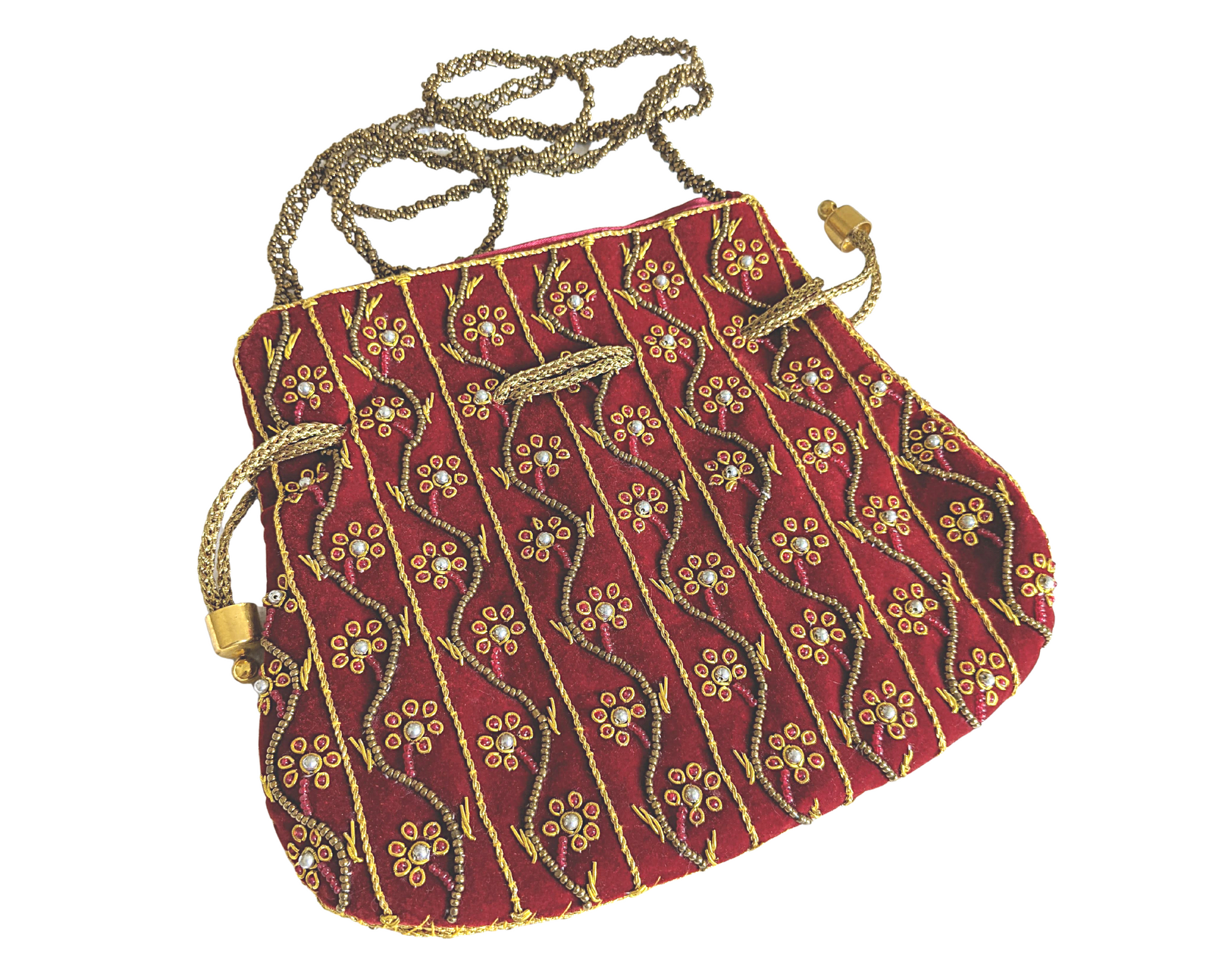 Indian Potli Bag, Velvet Bag - Craft Bazaar
