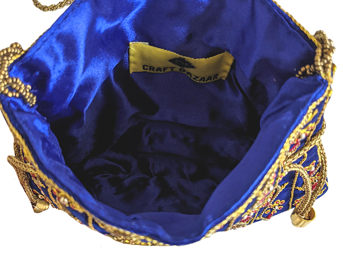Indian Potli Bag, Velvet Bag - Craft Bazaar