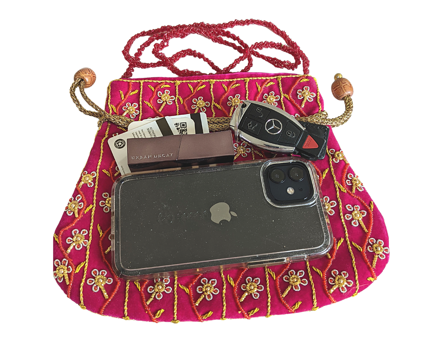 Indian Potli Bag, Velvet Bag - Craft Bazaar
