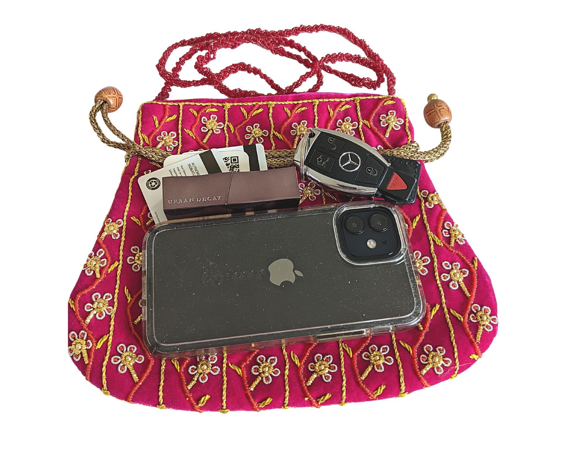 Indian Potli Bag, Velvet Bag - Craft Bazaar