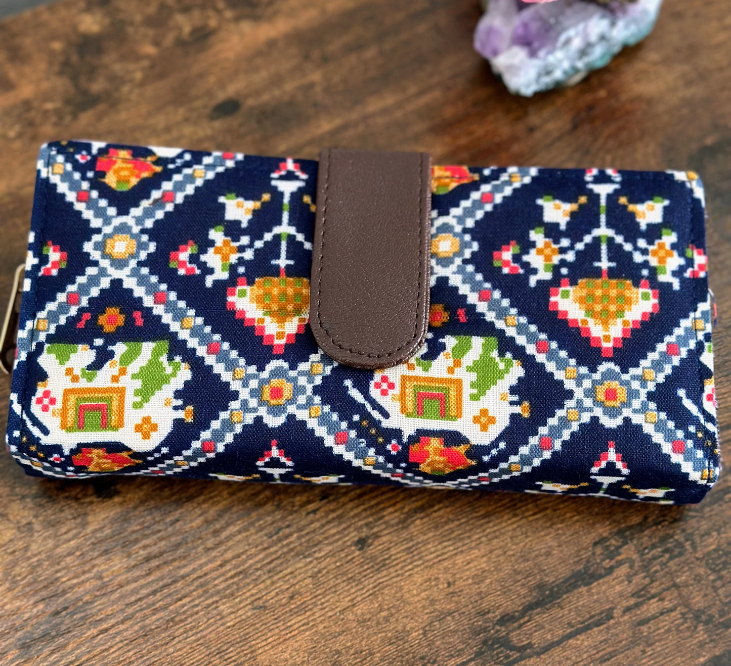 Women Ikat Clutch Wallet - Craft Bag