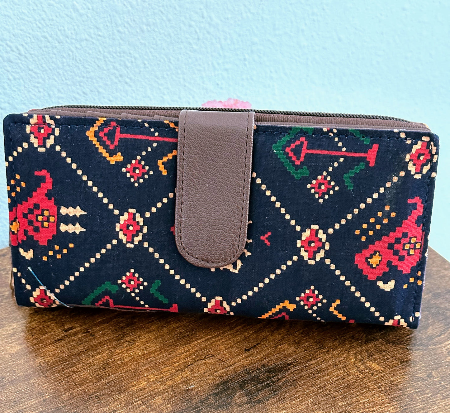 Women Ikat Clutch Wallet - Craft Bag