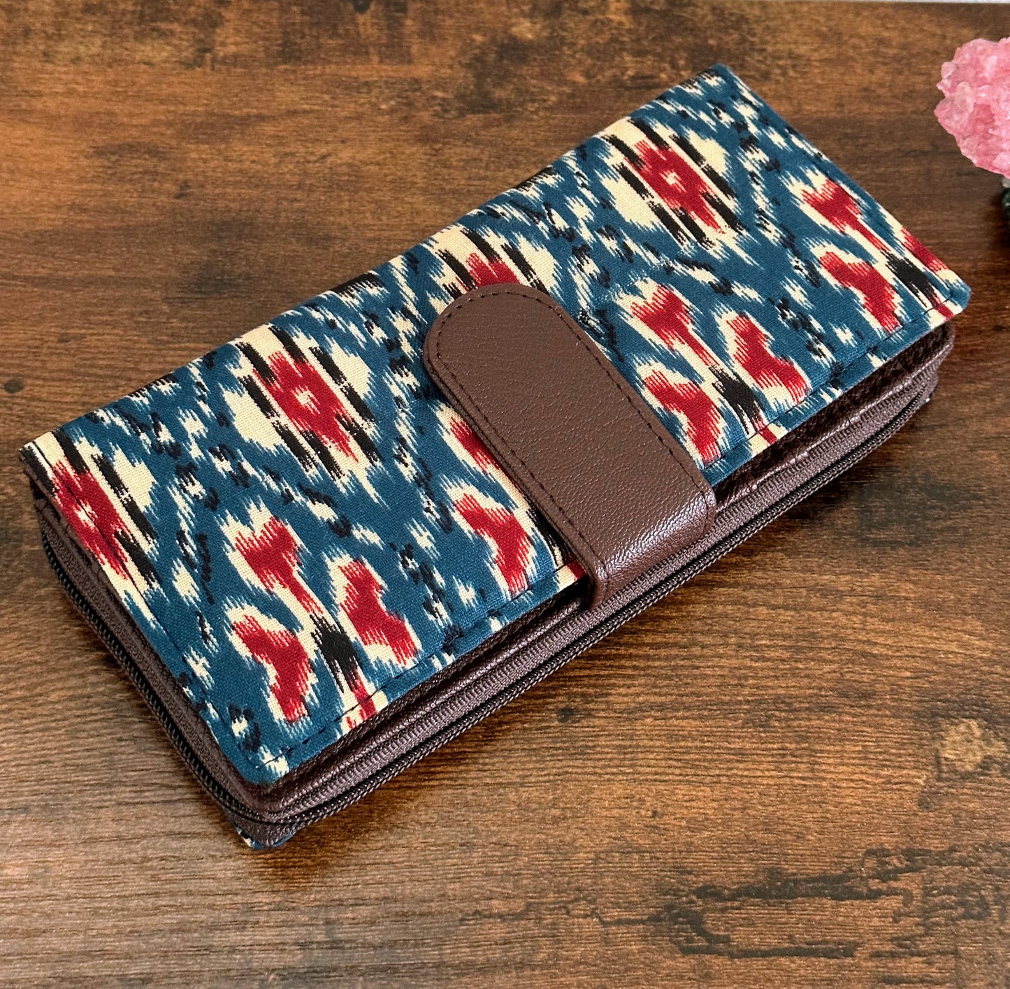 Women Ikat Clutch Wallet - Craft Bag 