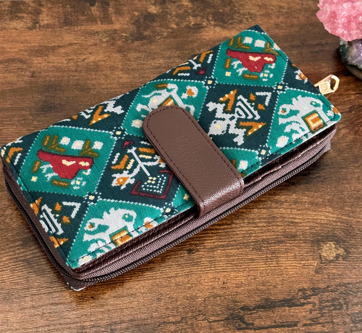 Women Ikat Clutch Wallet - Craft Bag 