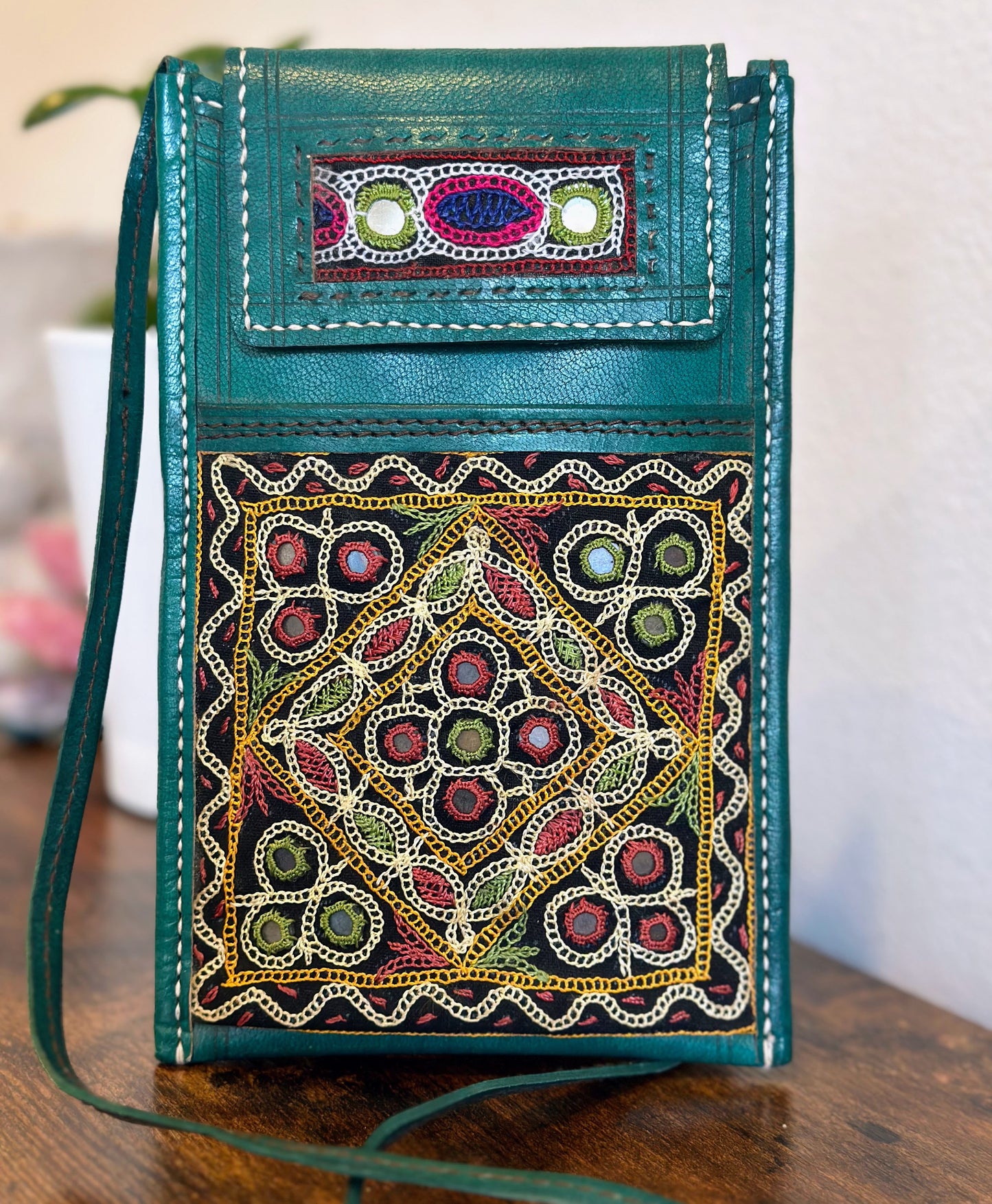 Leather Mobile Sling Bag - Craft Bazaar
