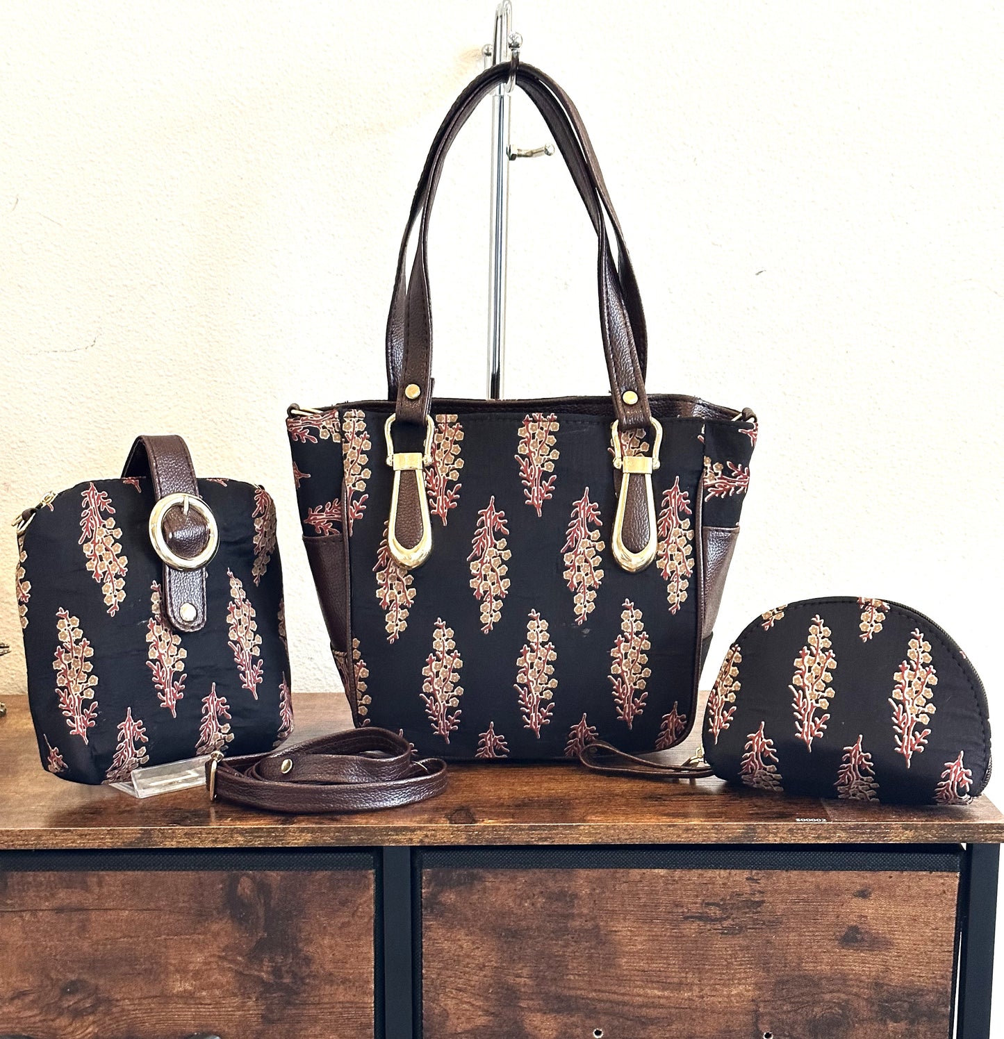 Women 3 Piece Handbag Combo Set - Craft Bazaar