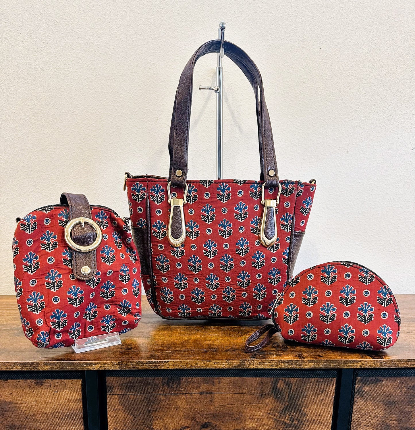 Women 3 Piece Handbag Combo Set - Craft Bazaar 