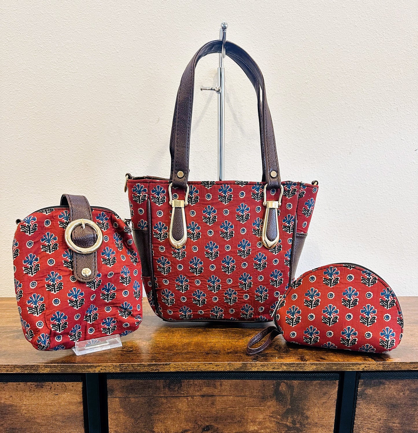 Women 3 Piece Handbag Combo Set - Craft Bazaar