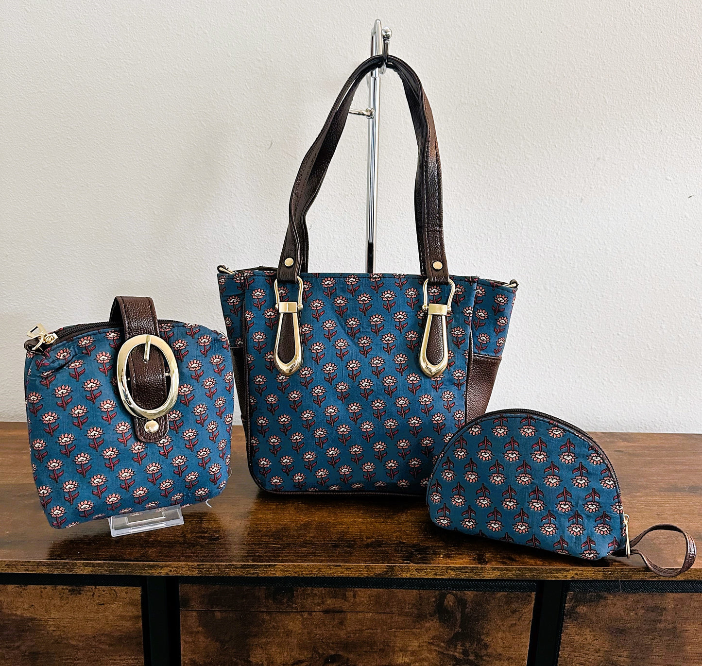 Women 3 Piece Handbag Combo Set - Craft Bazaar