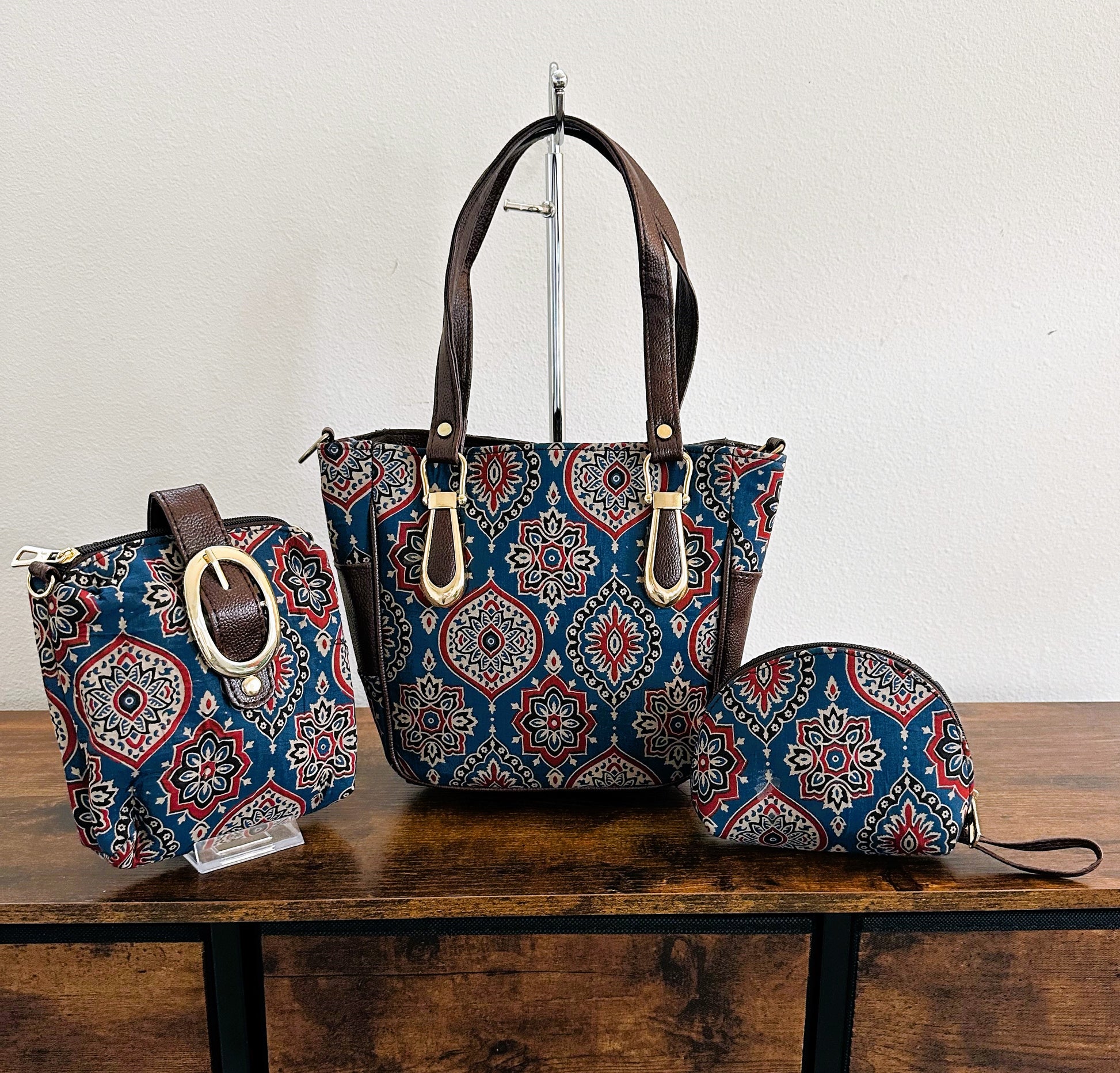 Women 3 Piece Handbag Combo Set - Craft Bazaar 