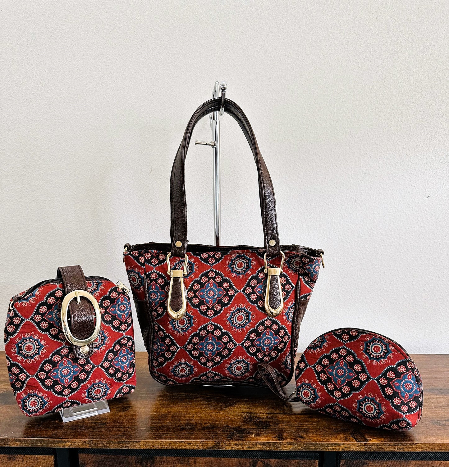Women 3 Piece Handbag Combo Set - Craft Bazaar