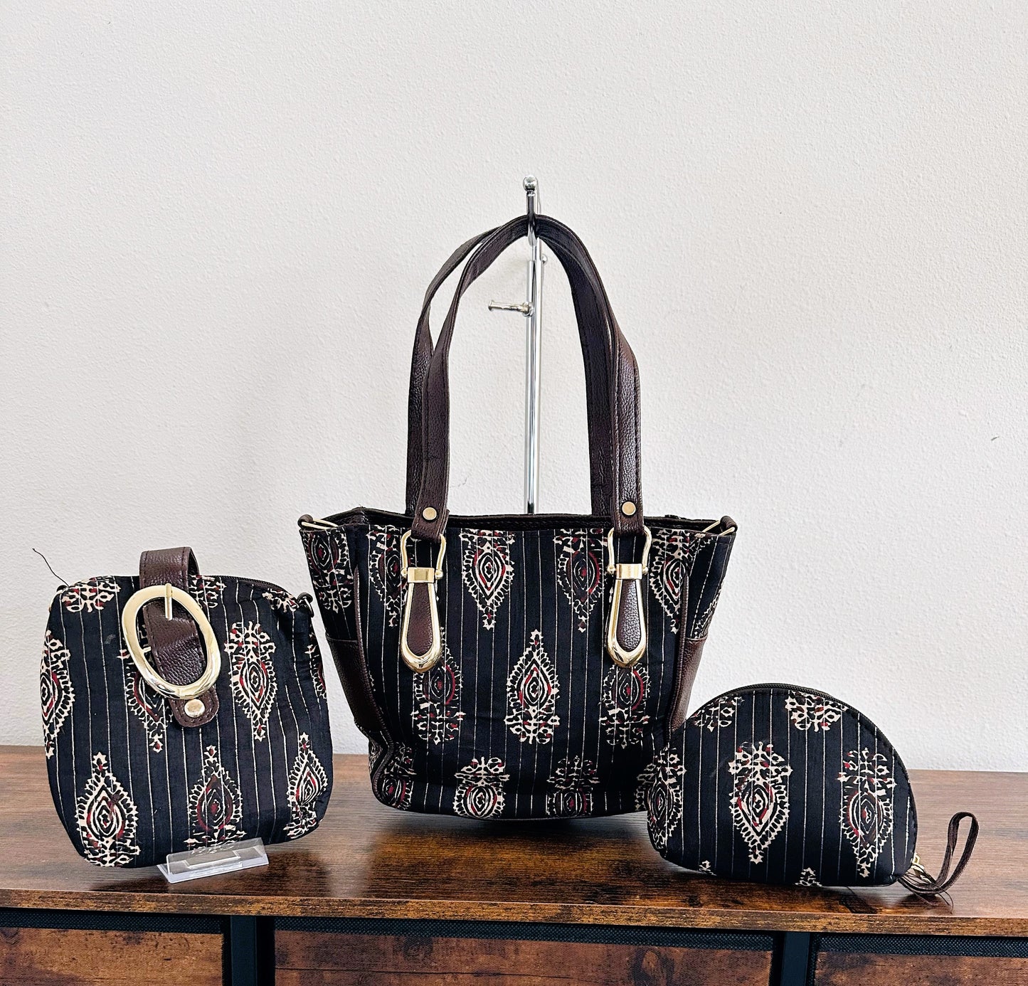 Women 3 Piece Handbag Combo Set - Craft Bazaar 