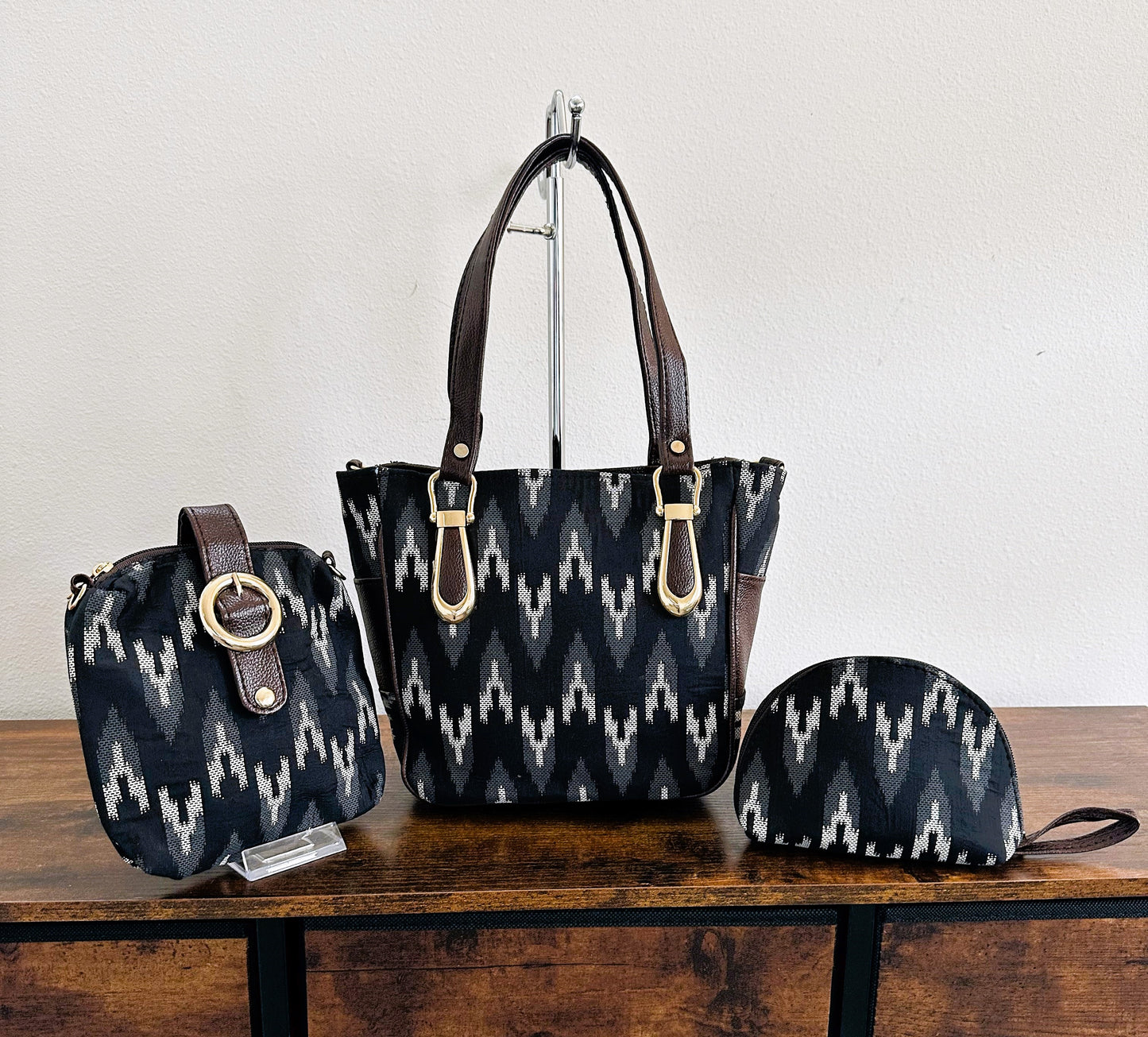 Women 3 Piece Handbag Combo Set - Craft Bazaar